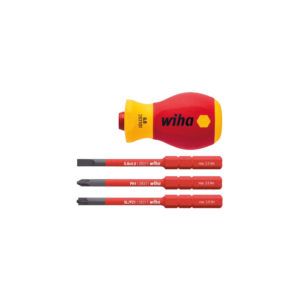 WIHA SlimVario Electric Stubby Schroevendraaier met bithouderset SB 2831-01, 4-delig