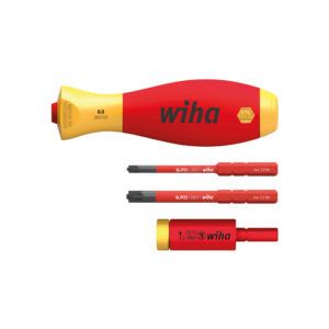 WIHA Momentset easyTorque Adapter Electric 2,0 Nm incl. slimBits SL/PZ 1+2 en Handgreep