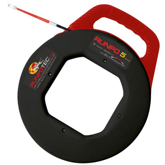 Runpo 5 kunststof trekveer 20meter nylon, gereedschap, professioneel RUNPO, trekveer, geleider,
