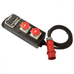 Schwabe CEE Stroomverdeler stecker 32A x contactdoos 2 x16A 5-polig