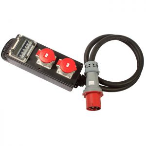 Schwabe CEE Stroomverdeler stecker 63A x contactdoos 2 x32A  5-polig