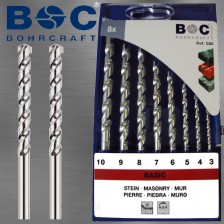 BC Steenborenset TCT S80, Standaard, 8-delig3-10x1,0mm