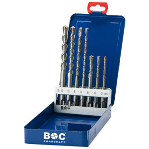 BC SDS+ Hamerboorset HB7-4X-snijder 5/6/8 x 110 + 6/8/10/12 x 160mm 7dlg