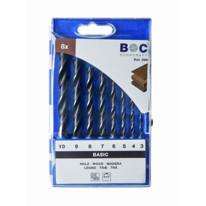 BC Houtboorset H80, 8-delig3-10 x 1,0mm