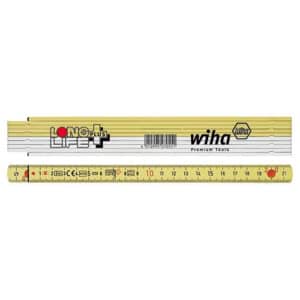 WIHA Longlife Plus Duimstok 410 2001 metrisch 10 delen (wit) 15mm/2m
