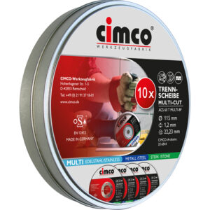 Cimco Slijpschijven RVS, 10st. 125 x 1,0mm