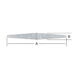 VORMANN Kistscharnier 390x44 mm verzinkt