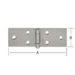 VORMANN Tafelscharnier breed 80x28 mm rvs