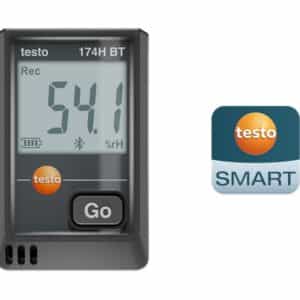 Testo 174 H BT - Mini-datalogger voor temperatuur en vochtigheid met Bluetooth® en app-koppeling