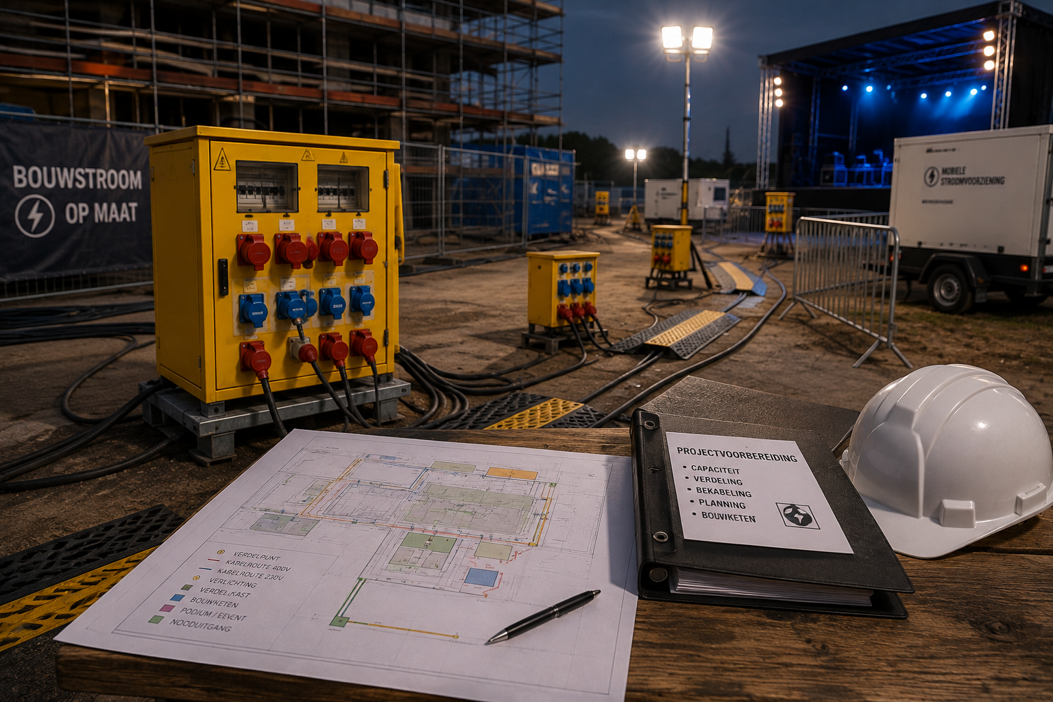 Voorbereiding en/of project- en evenementondersteuning en bouwstroomvoorziening